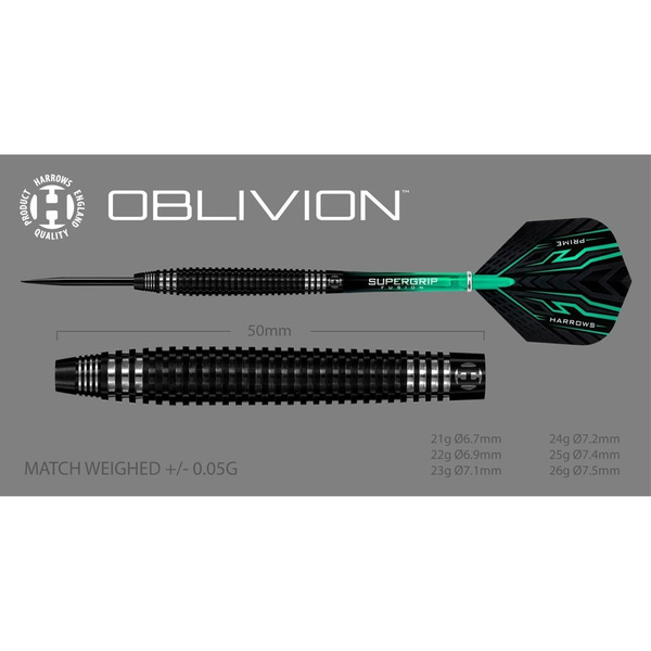 Rzutki Harrows Oblivion 90% Steeltip