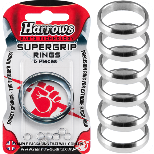 Pierścienie do shaftów Supergrip spare rings srebrne (6 szt.)